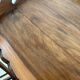 Pair of folding wooden side tables / serving tables in style