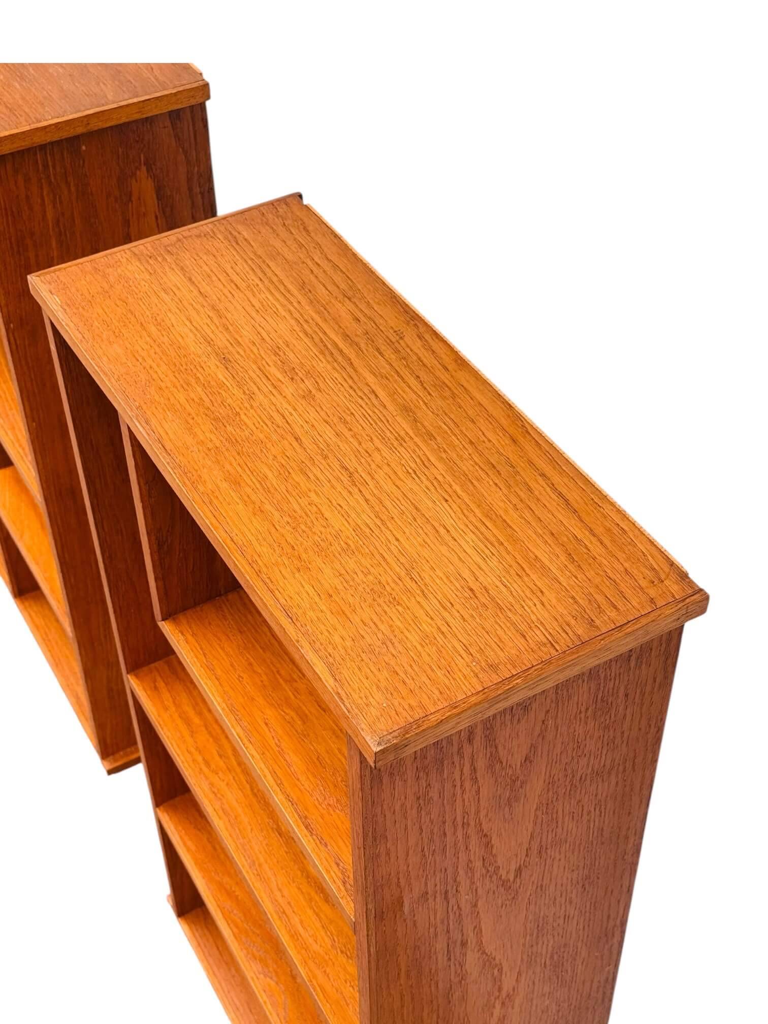 Two vintage asymmetrical storage units