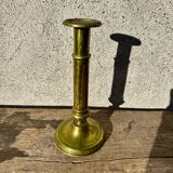 Antique brass candlestick, vintage candle holder
