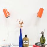 2 orange wall lights from the 70s