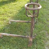 Paire de chenets landiers en fer forgé