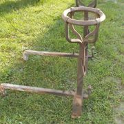 Paire de chenets landiers en fer forgé