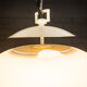 Set of 3 opaline pendant lights from the 60s