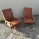 Paire de fauteuil vintage année 50 60 pieds compas scandinave