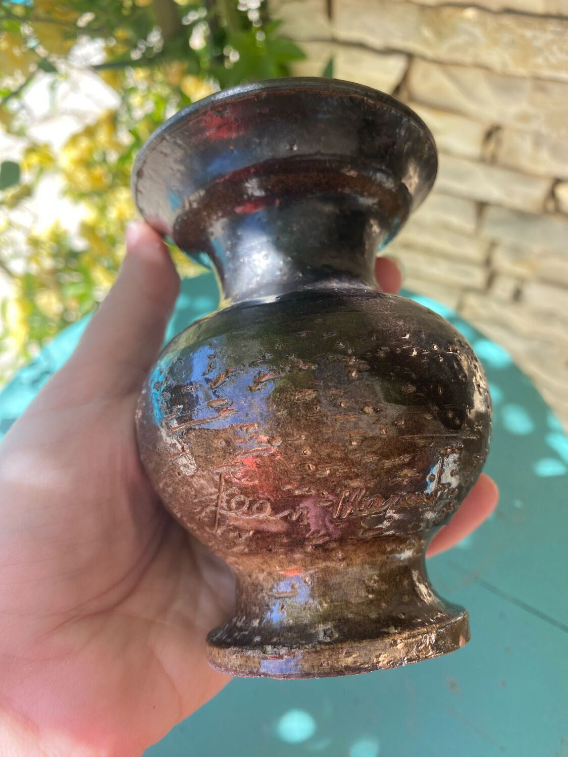 Jean Marais vintage ceramic vase Vallauris