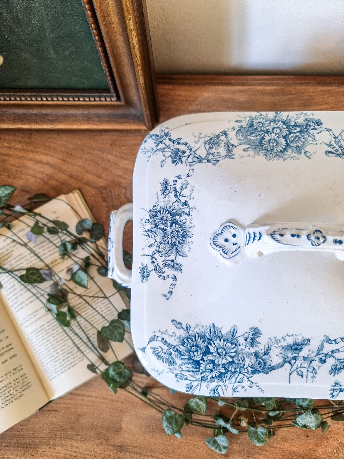 Square vegetable dish in iron earth, BFK