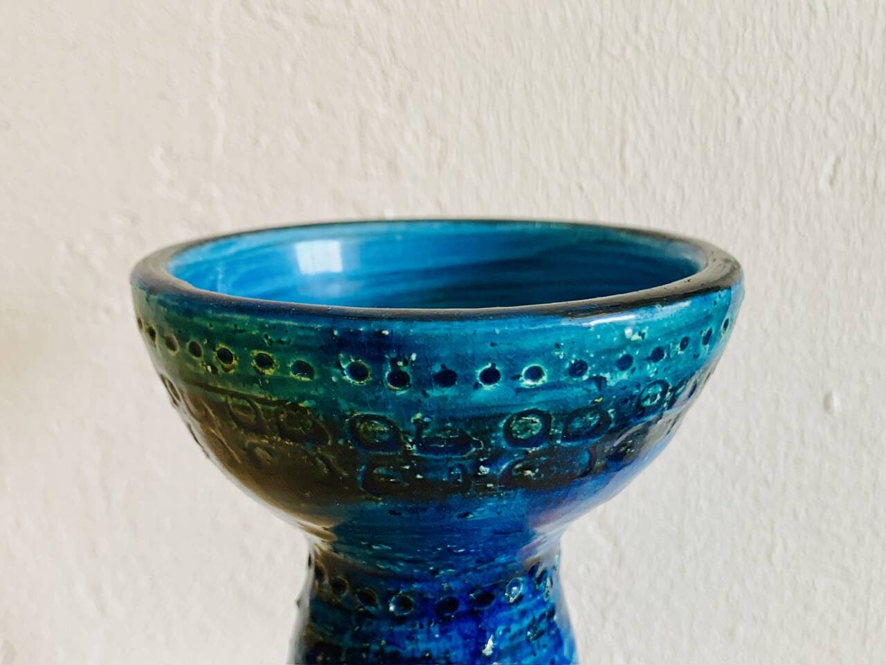 Bougeoir / Vintage Candle Holder Rimini Blue by Bitossi, 1950s