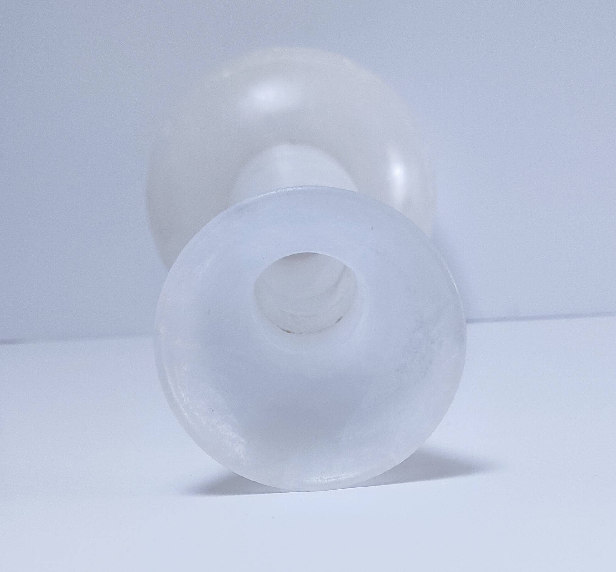 high alabaster vase xl h. 40.5 cm vintage