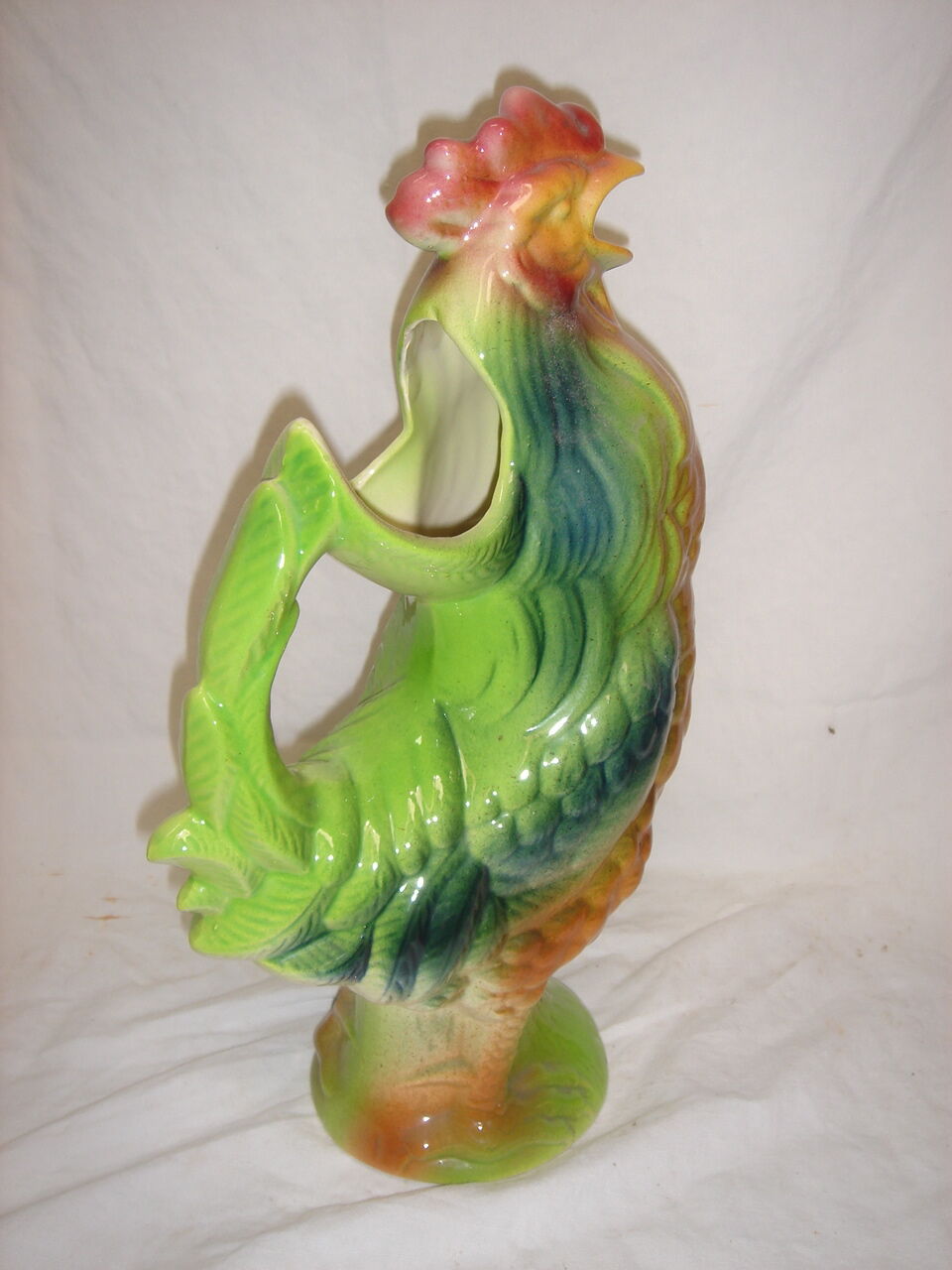 Pichet barbotine St Clément Coq, 1950/60