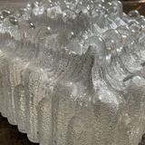 70s molded glass ceiling or wall light