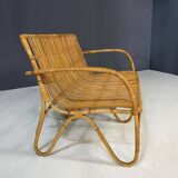 Ensemble de sièges en rotin Art déco, Europe centrale, années 1930-1940