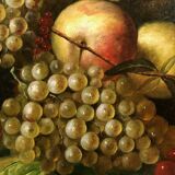 Peter Brooks. Huge still life with flowers and fruits. Oil on canvas 20th century. 2.2m x 1.7m