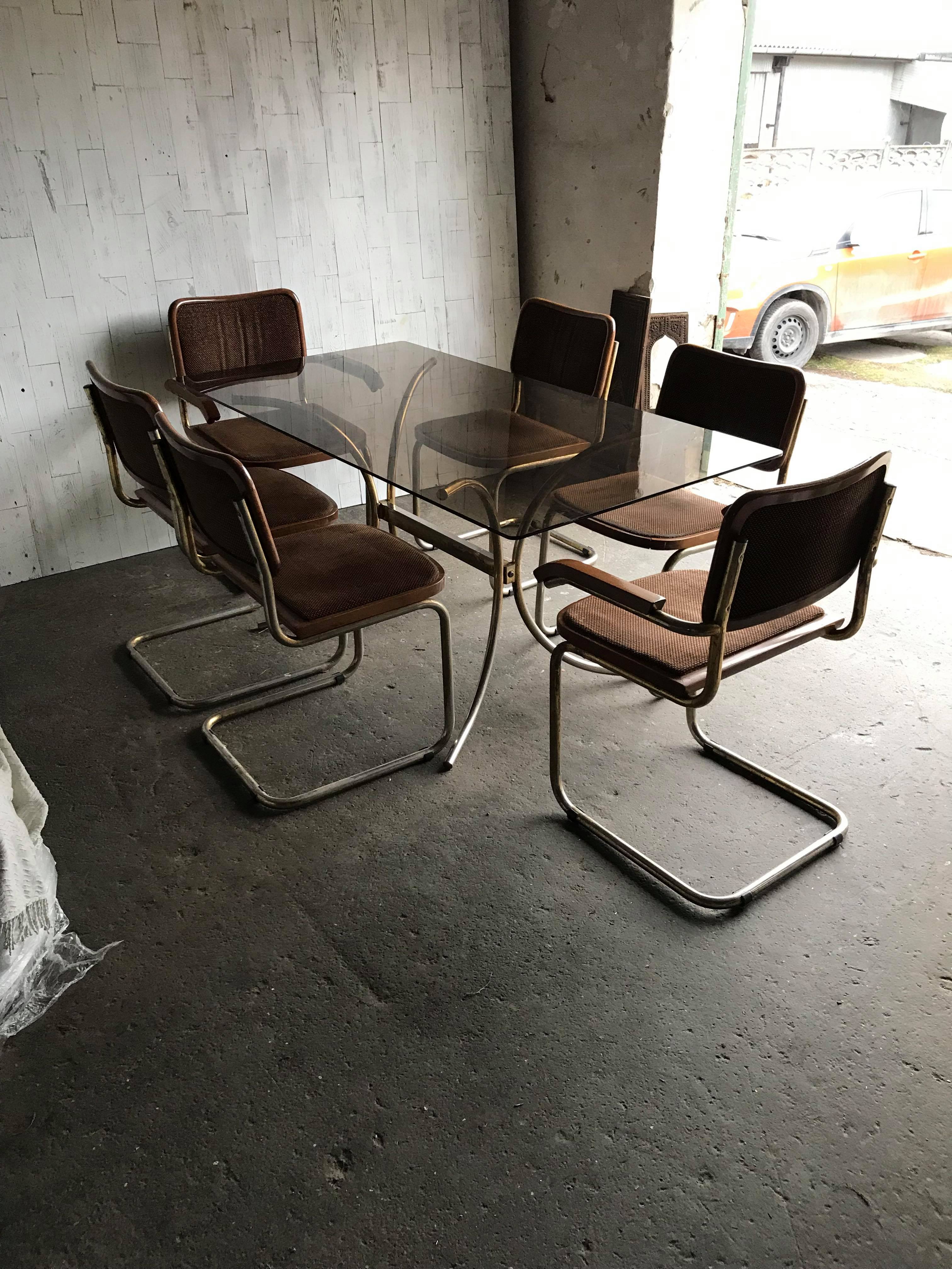 Ensemble table et chaise Cesca de Marcel Breuer