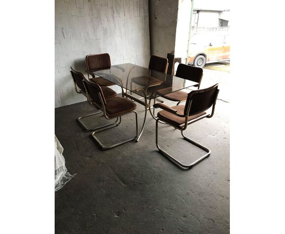 Ensemble table et chaise Cesca de Marcel Breuer | Selency