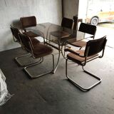 Ensemble table et chaise Cesca de Marcel Breuer