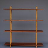 Dutch teak & birch shelving unit