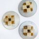 Set of 3 modernist glass ice appliques from Murano Poliarte 1970.