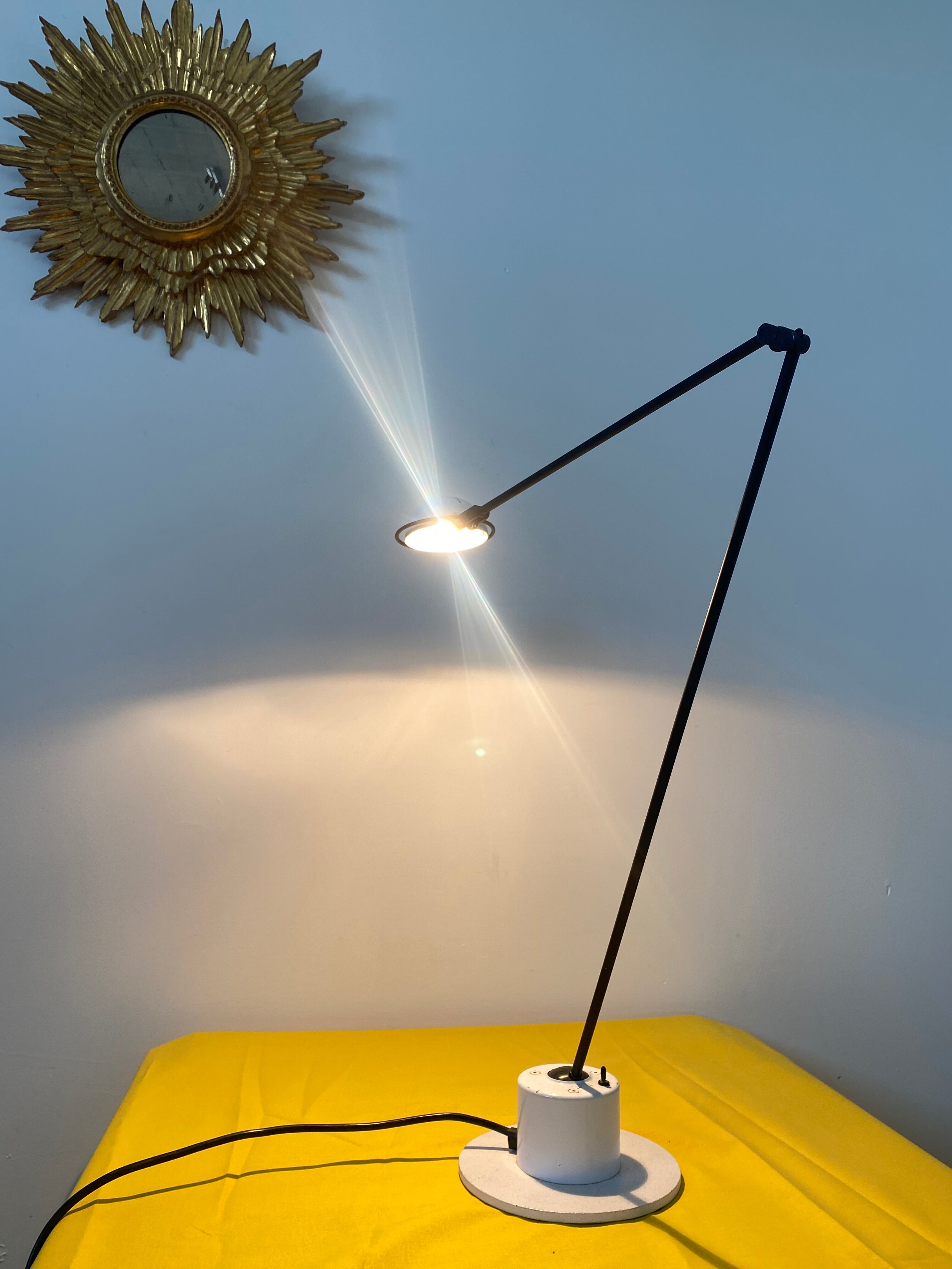 Desk lamp design Belux Swiss Hannes Wettstein year 80 vintage