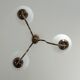 Vintage Pendant Light from 1970's Mid Century Rustic Hanging Lamp Copper