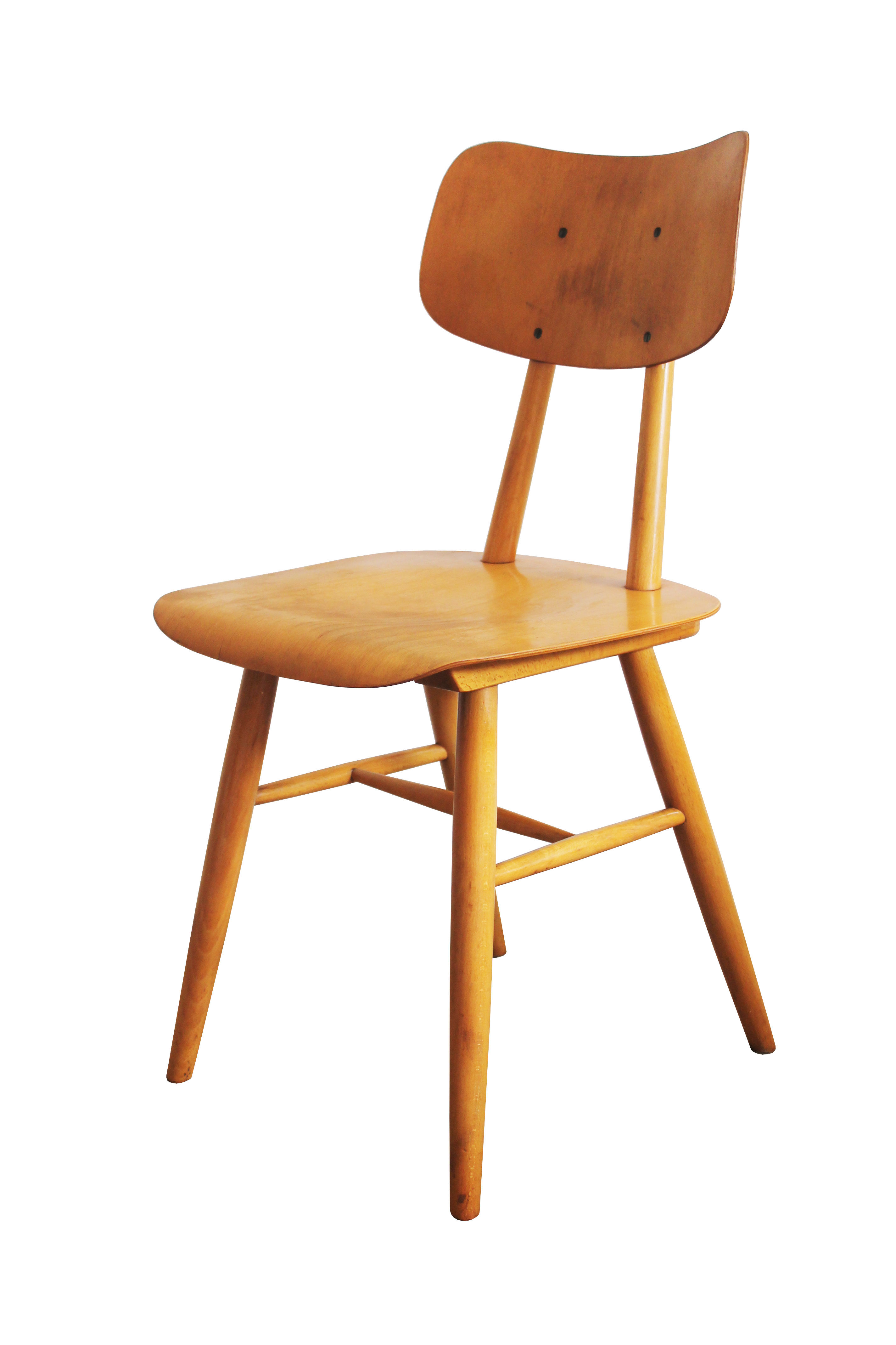 Paire de chaises de salle à manger mid century des années 1960 par ton