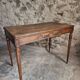 French antique writing desk in walnut, Louis XVI style, late 19th century, circa 1880–1900.