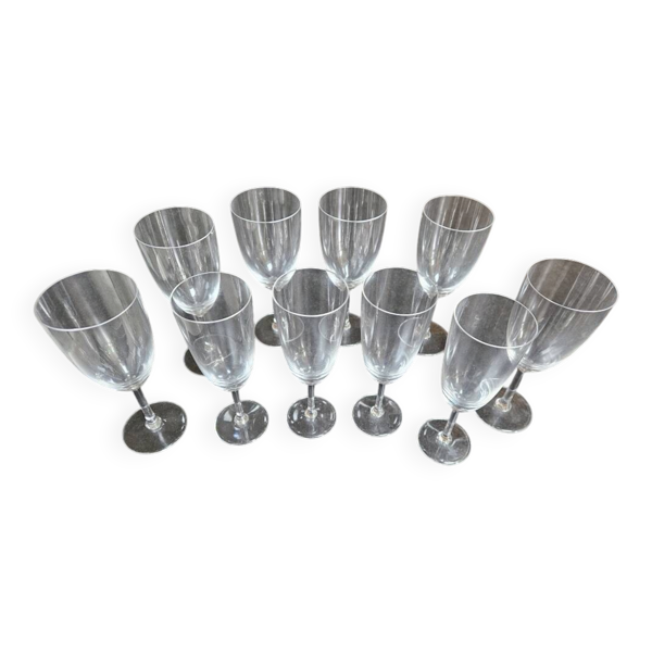 Lot de verres Lalique en cristal modèle Alix