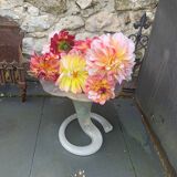 Corolla vase in antique frosted glass