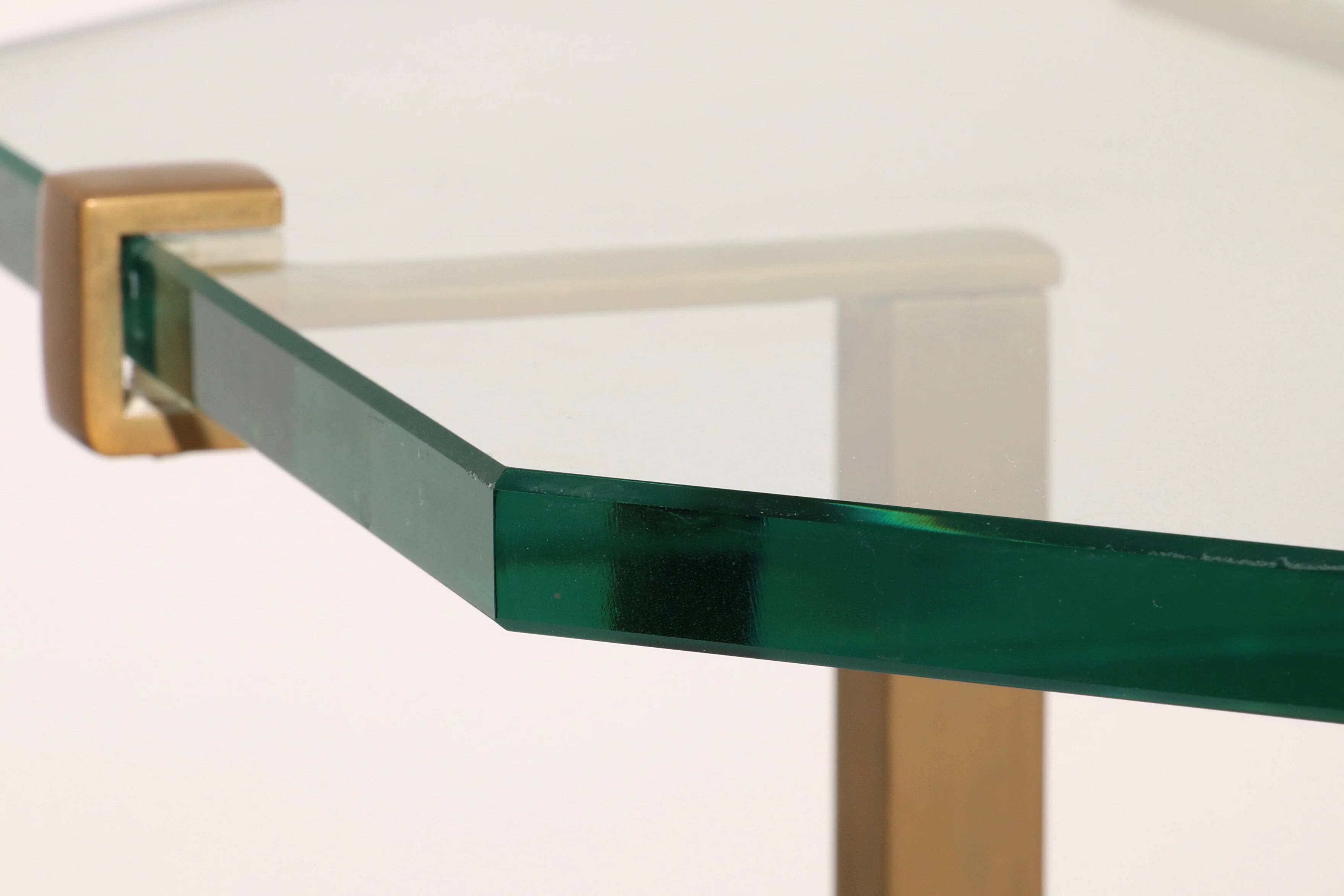 Rare Peter Ghyczy T18 console tables, 1970s design (73 cm high.)