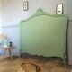 Green old headboard carved wood