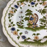Antique decorative plate Moustiers France
