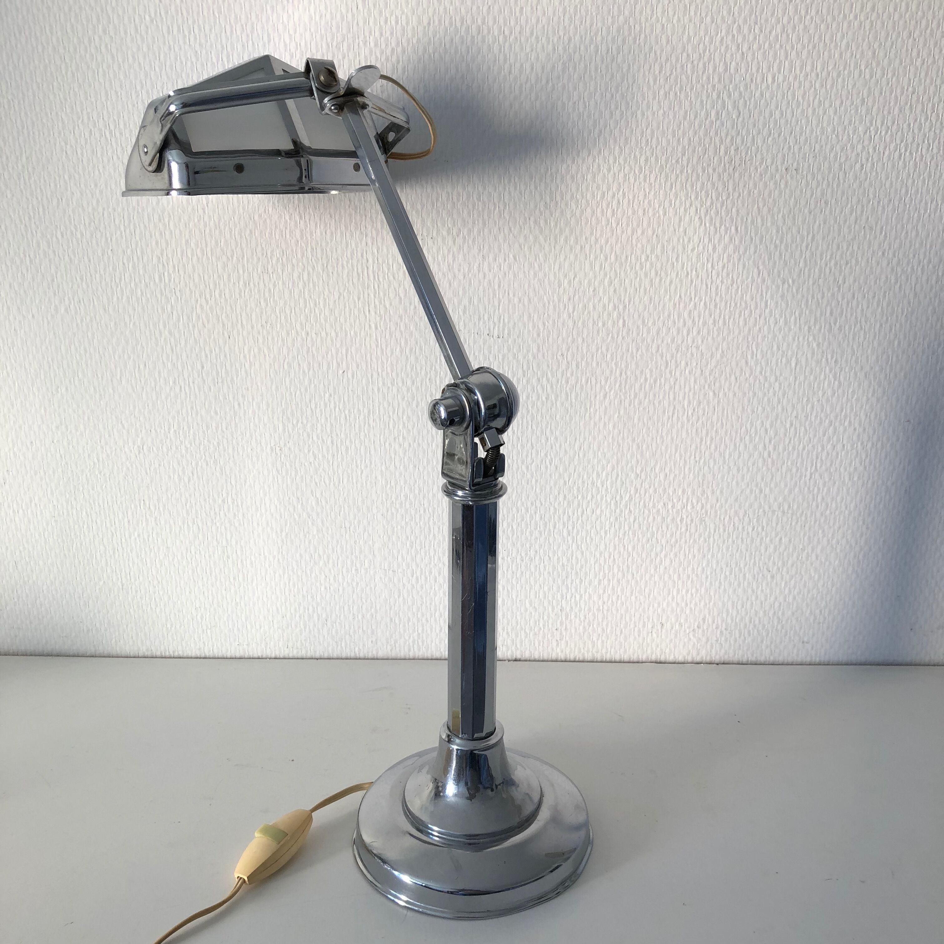Lamp pirouett deco chrome 1930