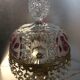 Lampe parisienne vintage à pampilles et cristal ciselé
