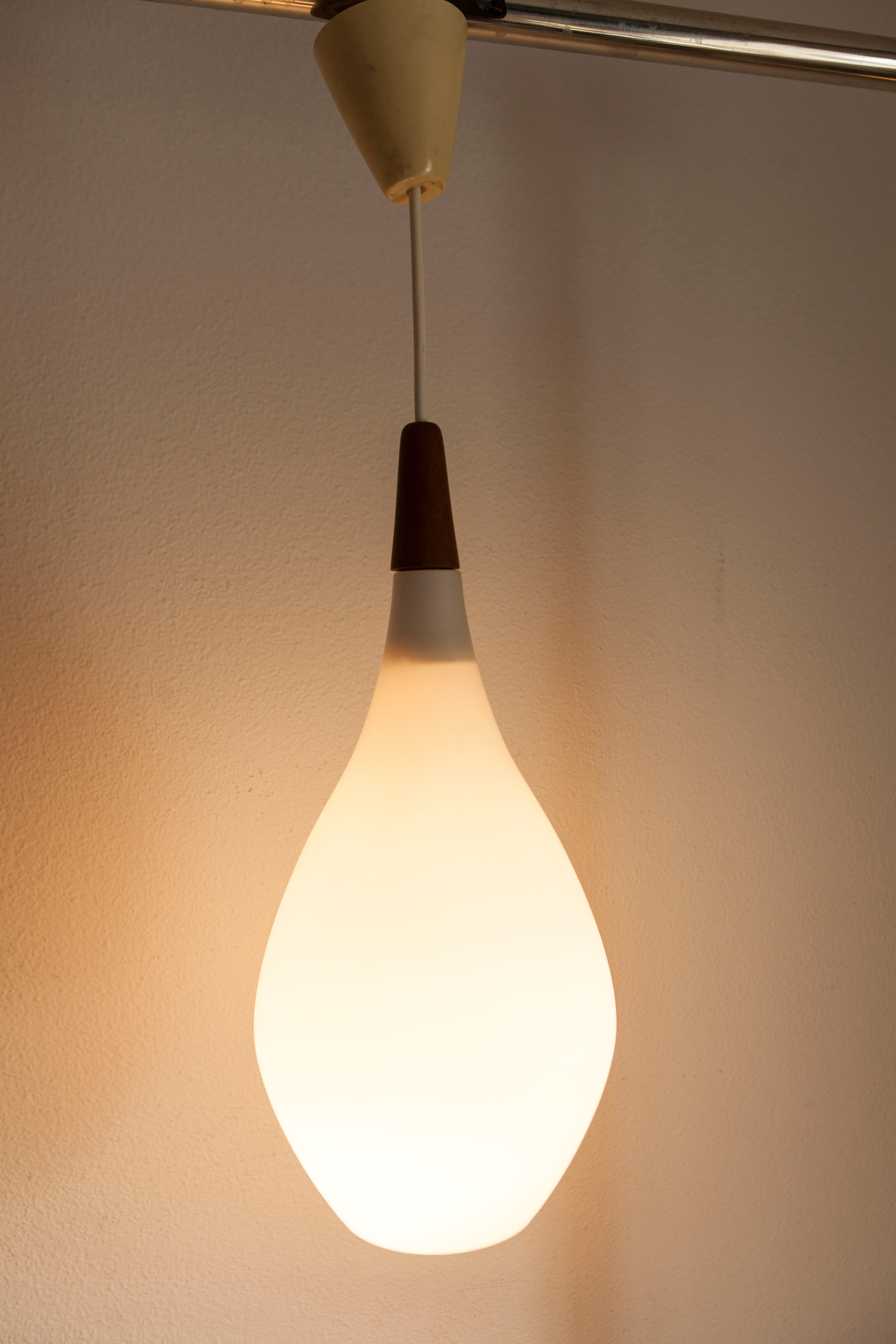 Opaline suspension drop of water by Holmegaard, 1960