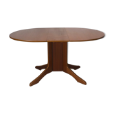 Vtg Mid Century Extending Drop Leaf Dining Gate Leg Compact Table Retro Danish