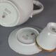 Complete coffee service for 6 people, Giraud Limoges lotus-shaped porcelain C749