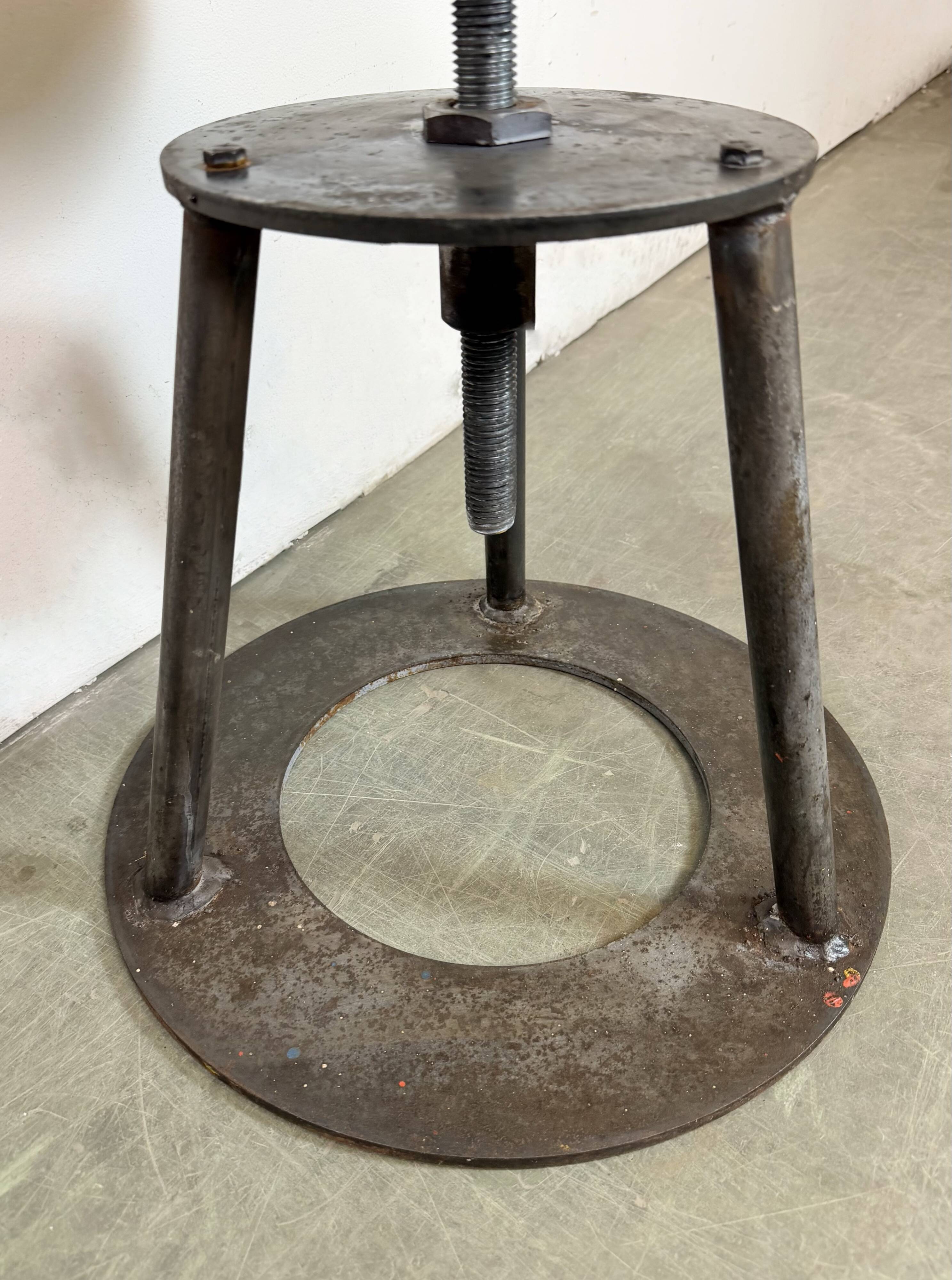 Black Industrial Workshop Swivel Stool, 1960s