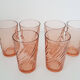 Lot de 6 verres rosaline arcoroc - vintage