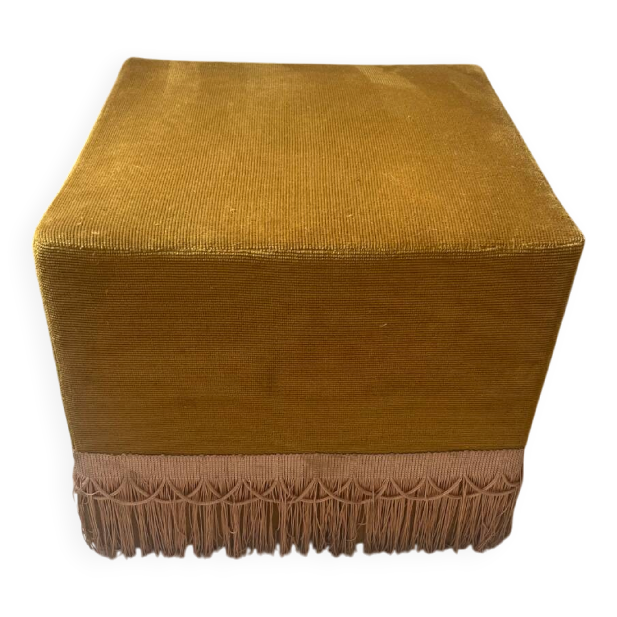 Velvet pouffe