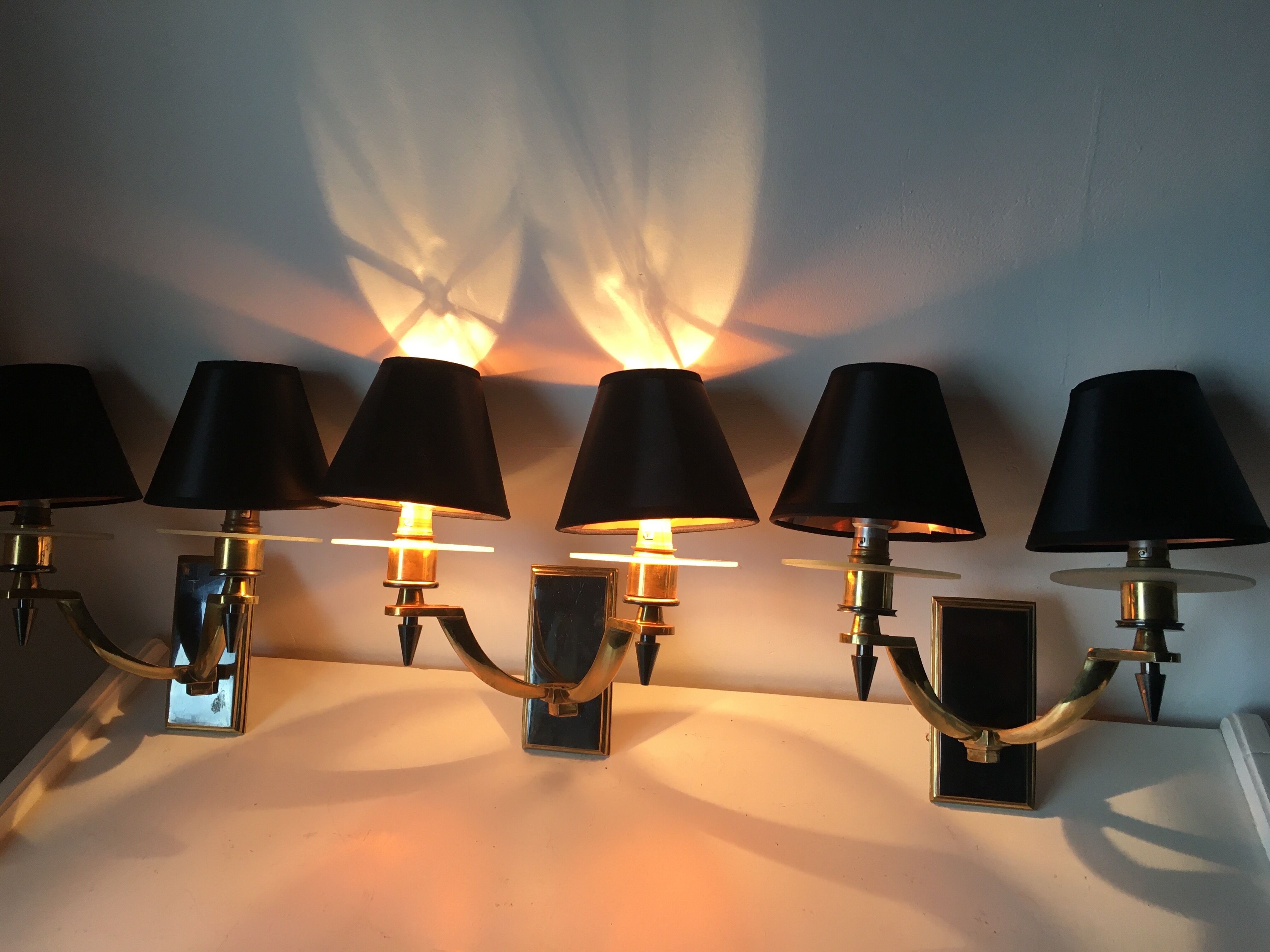 Three pairs of 60/70s neoclassical wall light