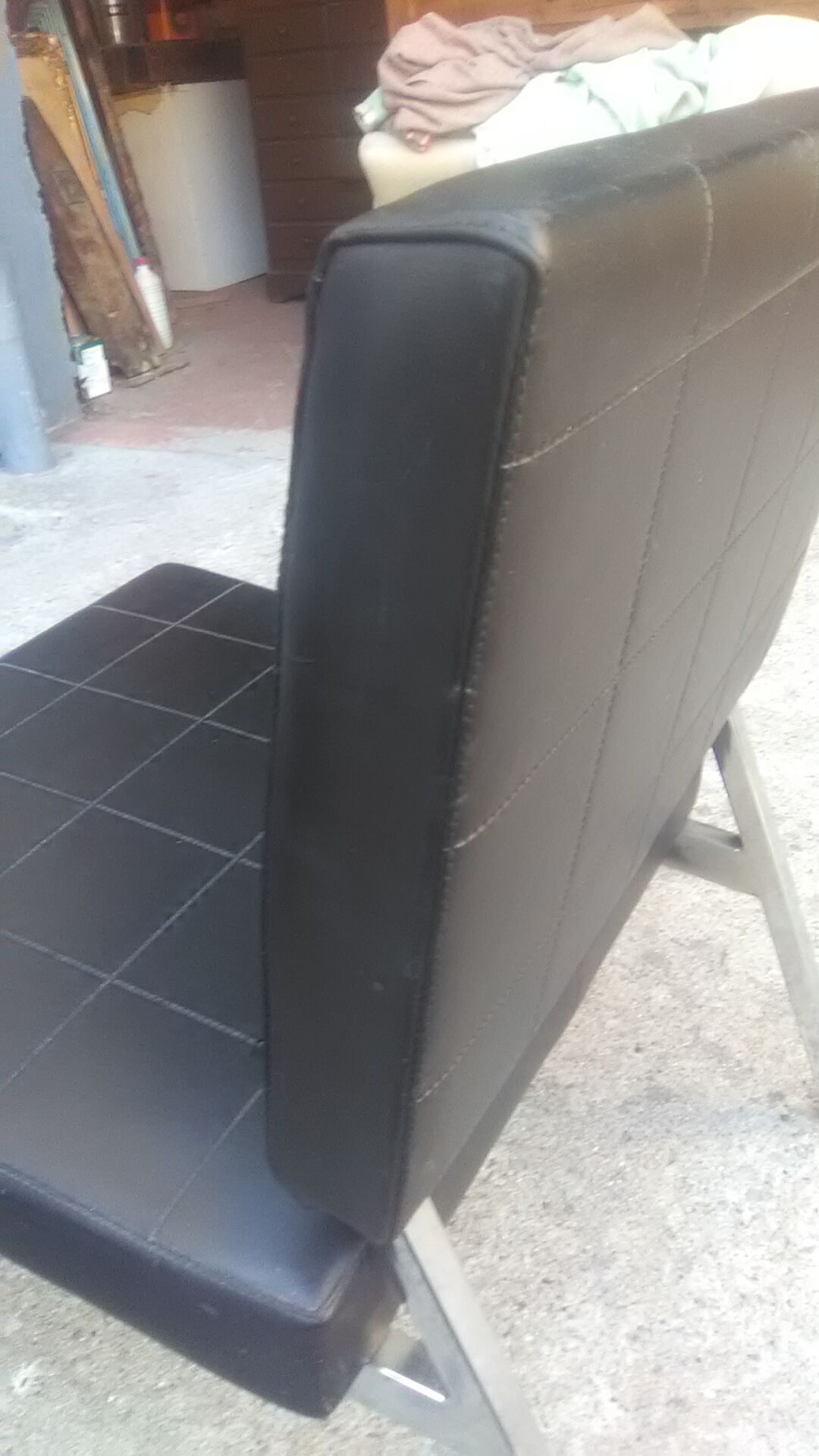 Pair of vintage skai armchairs