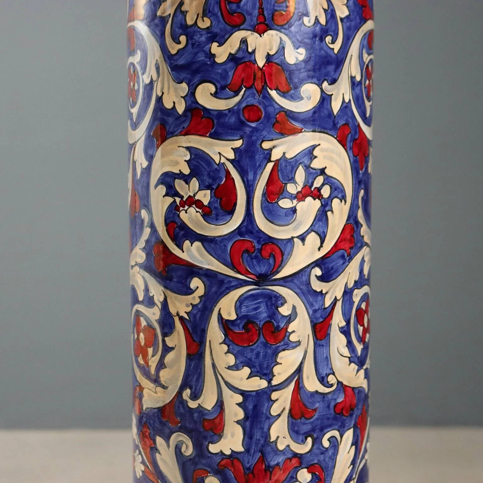 Old column in majolica I.C.A.P Gualdo Tadino 1930s-1940s