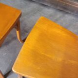 Series of 4 bistro chairs signed Baumann 1950 vintage