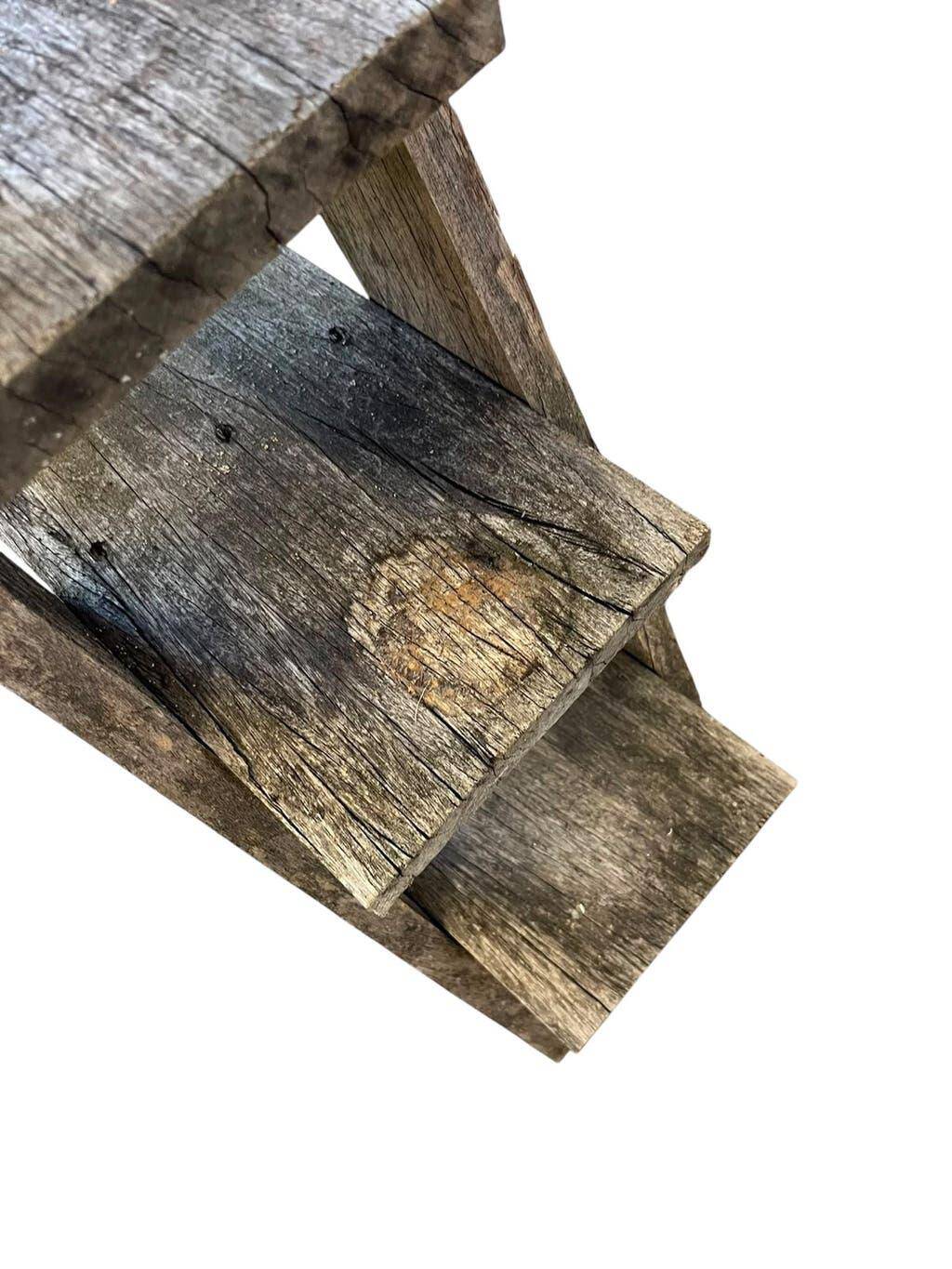 Multi-level vintage wooden support / freestanding shelf / plant table