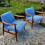 Armchairs model Gfm 87 type 300 203 by Juliusz Kędziorek For Gfm, 1960s, Set of 2