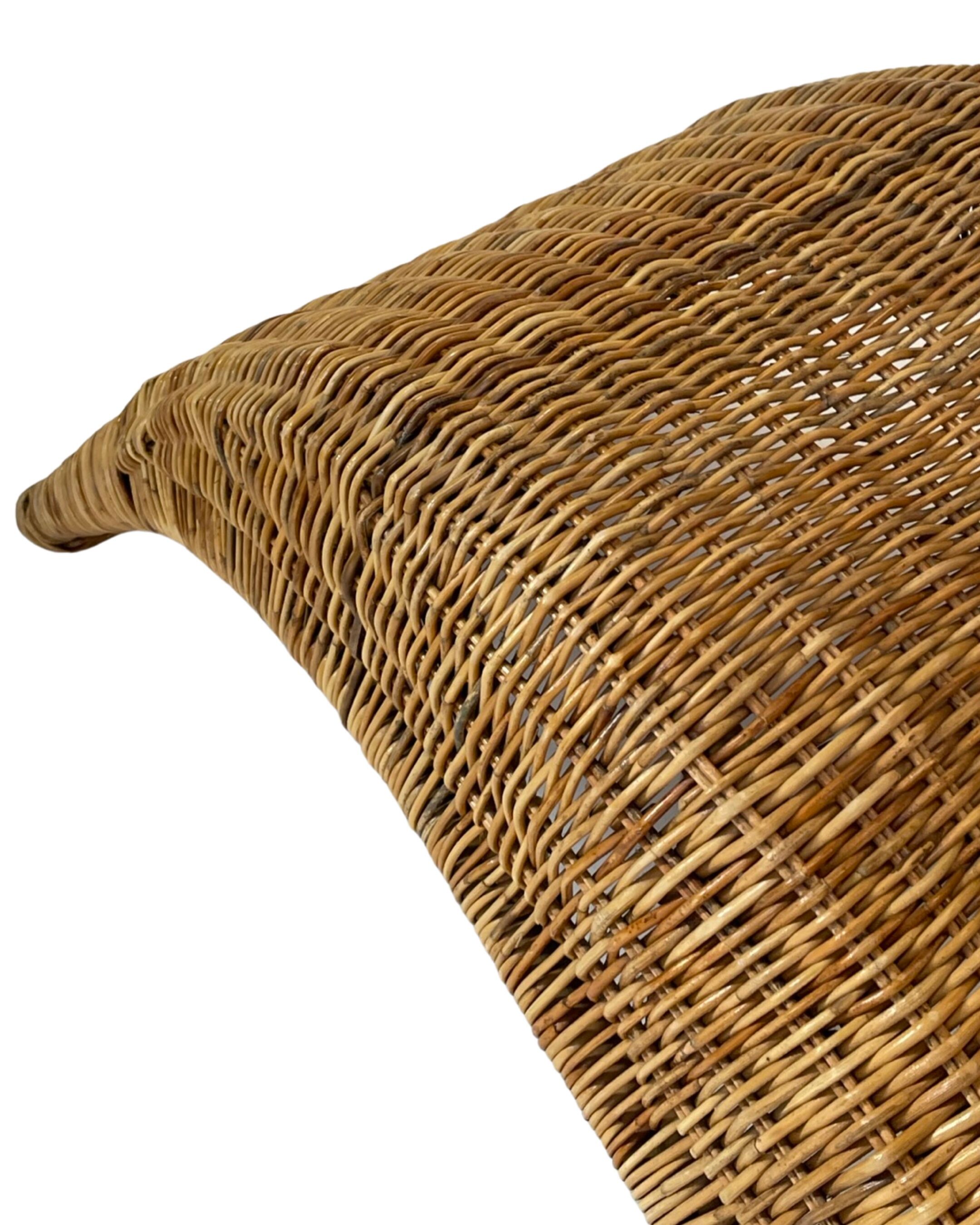 Karlskrona Rattan Wicker Chaise Lounge by Karl Malmvall for Ikea