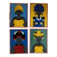 Lot de peintures sous-verre Sénegalaises