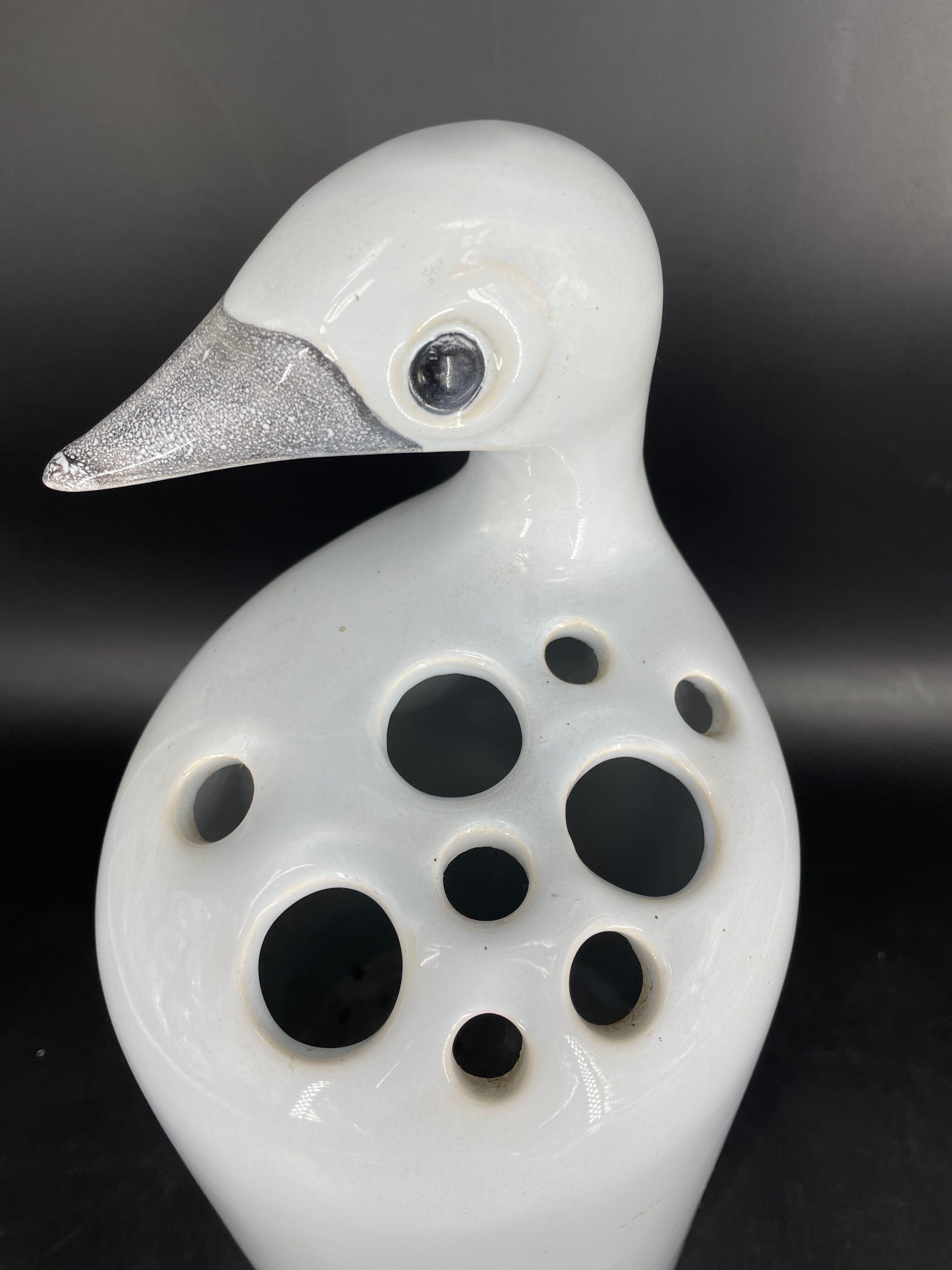 Duck vase by Jacques Molin Faïencerie de Charolles circa 1970