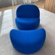 Elysée fauteuil et son pouf Tissu Divina 756 - Ligne Roset
