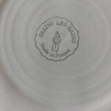 Set of 10 Salins plates with grey and brown mineral spiral decoration