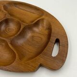 Solid teak aperitif dish